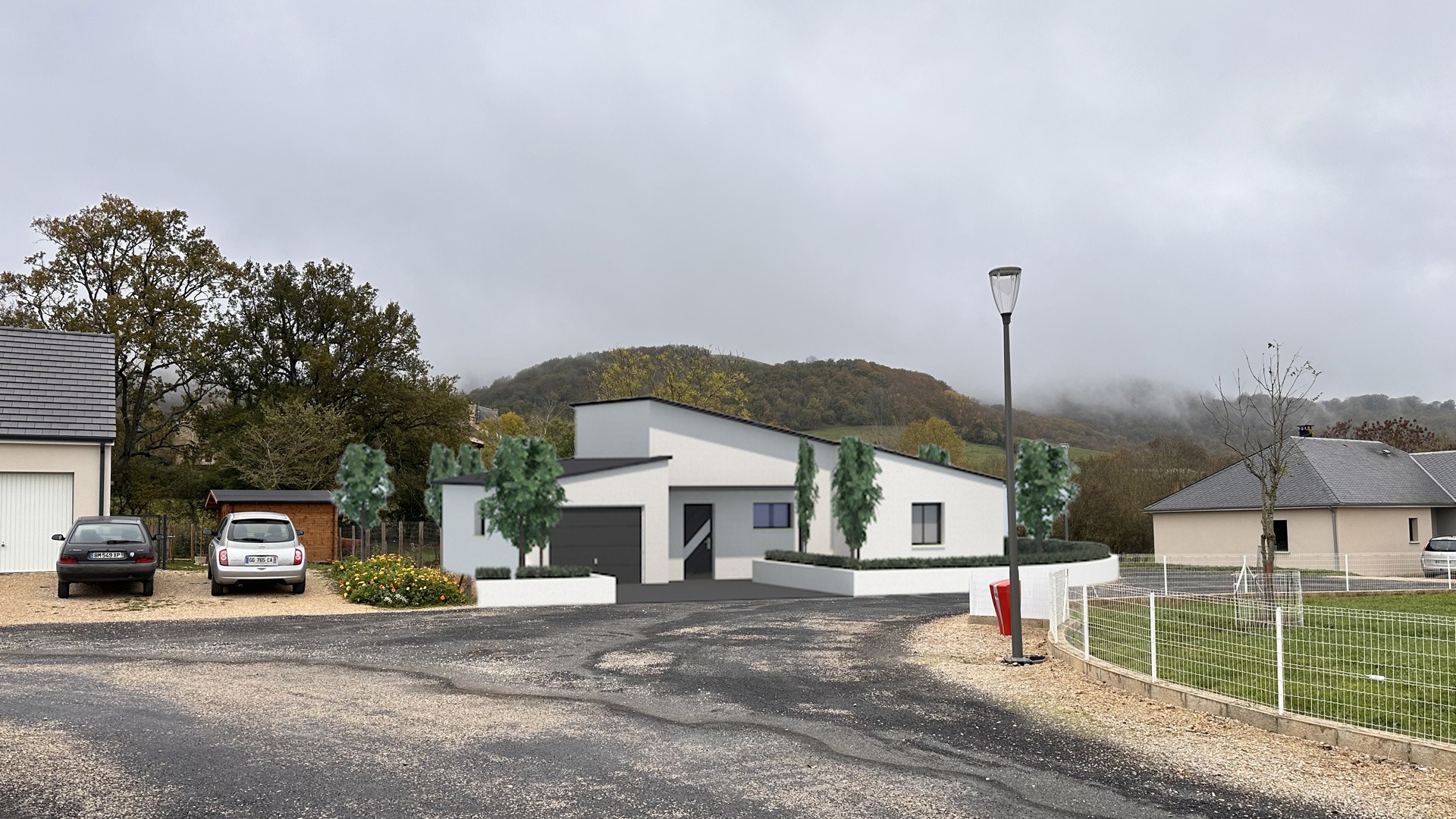 Projet réalisé d'une maison contemporaine en Aveyron
