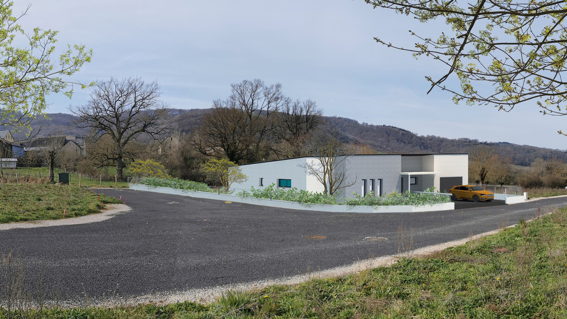 Projet réalisé d'une maison contemporaine en Aveyron